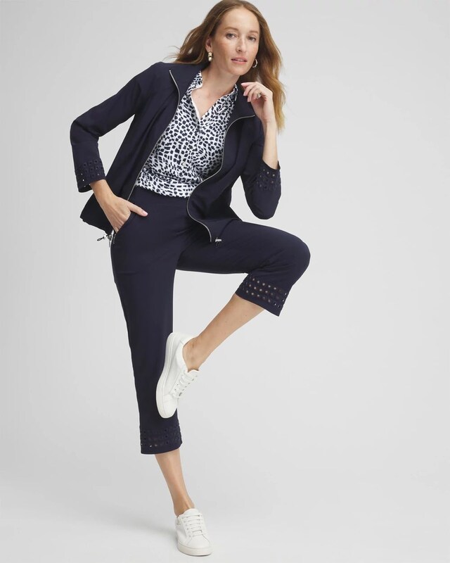 Zenergy UPF Embroidered Eyelet Crops - image 2